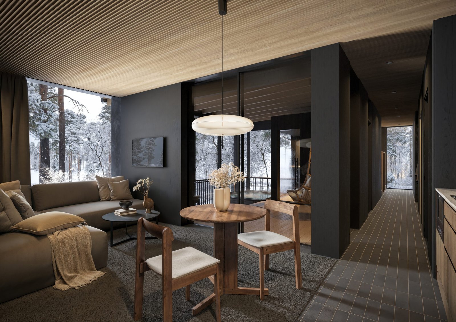 Premium villa dining interior at Noa Villas